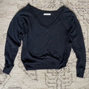 Black LS Free people top